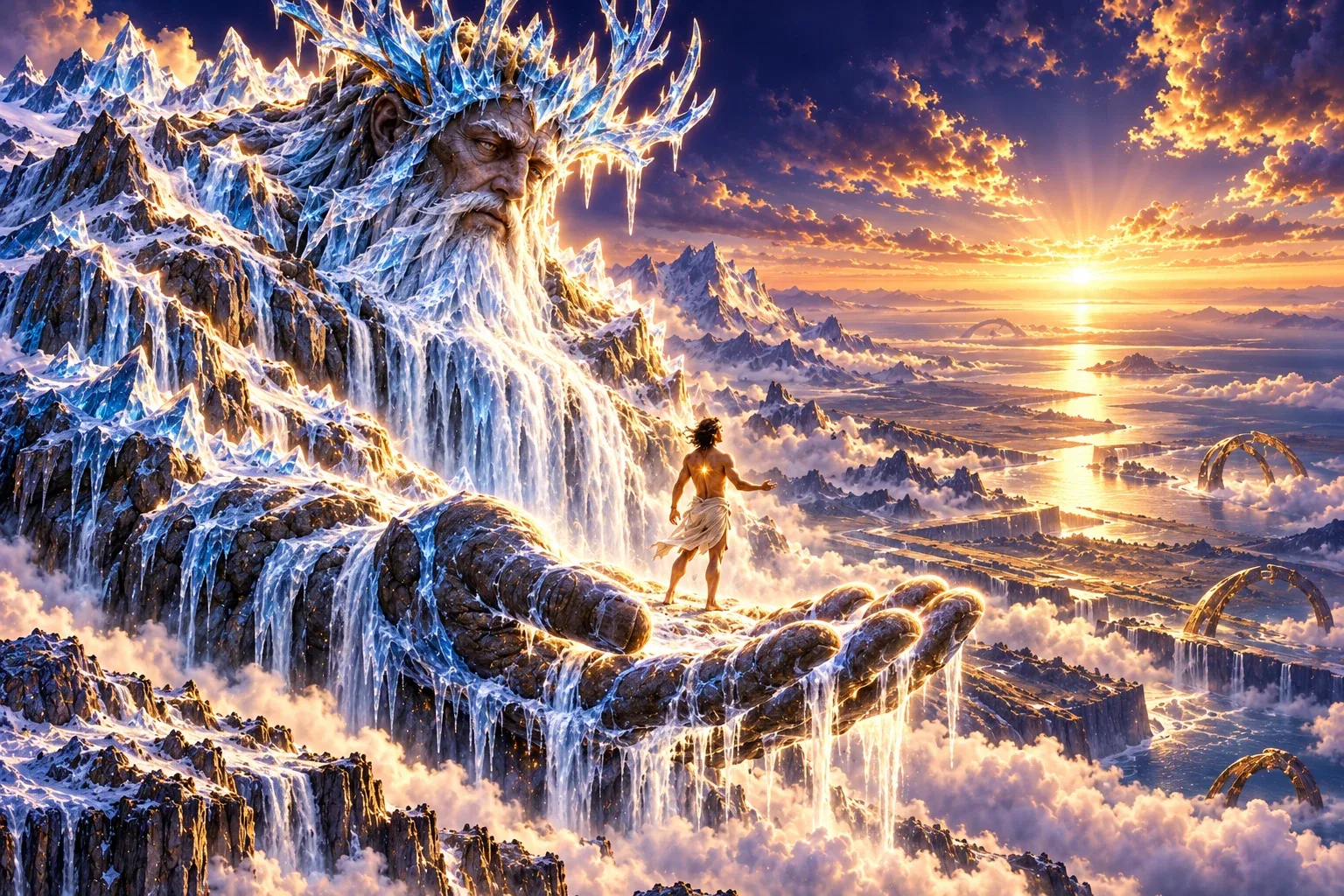 The first person in the palm of the Glacier King